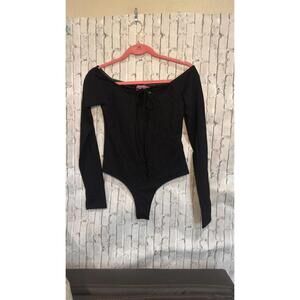 Black Long Sleeve Women's Bodysuit